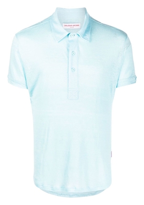 Orlebar Brown button-placket detail polo shirt - Blue