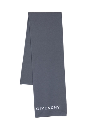 Givenchy logo-embroidered scarf - Blue