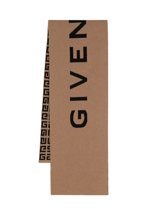 Givenchy reversible logo-intarsia scarf - Brown