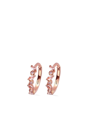 Lark & Berry 14kt rose gold Veto diamond and sapphire hoop earring - Pink