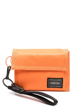 Porter-Yoshida & Co. logo-appliqué tri-fold wallet - Orange