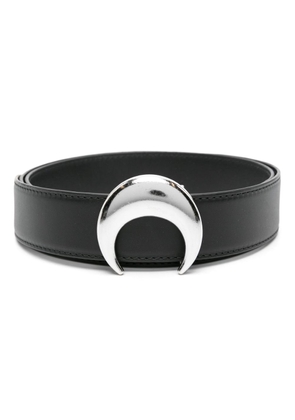 Marine Serre moon-buckle leather belt - Black