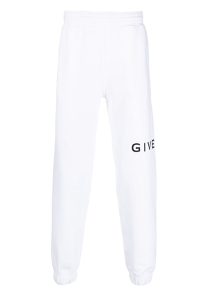 Givenchy logo-print cotton track pants - White