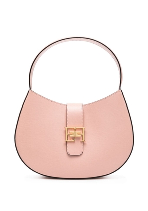 Elisabetta Franchi logo-plaque leather tote bag - Pink