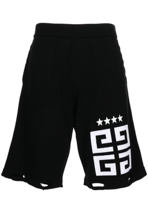 Givenchy logo-print cotton track shorts - Black