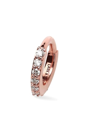 Lark & Berry 14kt rose gold Modernist diamond hoop earring - Pink