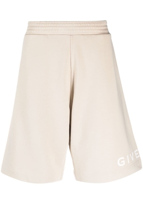 Givenchy logo-print cotton shorts - Neutrals