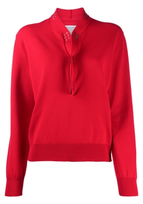 Bottega Veneta stud-embellished blouse - Red
