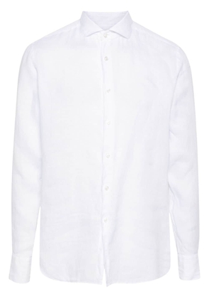 Xacus cutaway-collar linen shirt - White