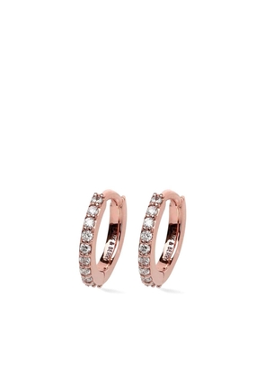 Lark & Berry 14kt rose gold Modernist diamond hoop earring - Pink