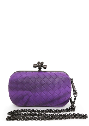 Bottega Veneta Pre-Owned Knot leather clutch bag - Purple