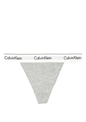 Calvin Klein logo-waistband string thong - Grey