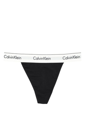 Calvin Klein logo-waistband string thong - Black