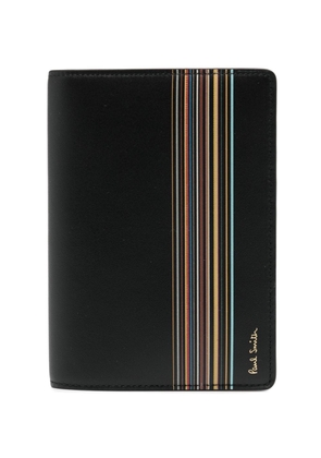 Paul Smith Signature Stripe leather passport holder - Black