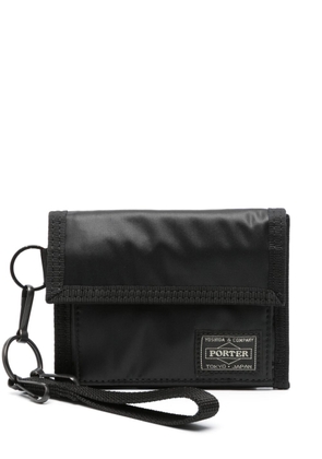 Porter-Yoshida & Co. logo-appliqué tri-fold wallet - Black