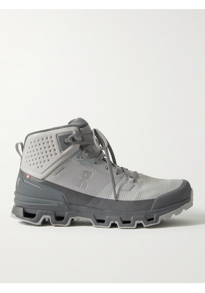 ON - Cloudrock Waterproof Rubber-Trimmed Mesh Boots - Men - Gray - US 8