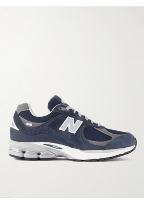 New Balance - 2002R Leather-Trimmed Suede and Mesh Sneakers - Men - Blue - UK 6