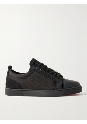 Christian Louboutin - Louis Junior Suede and Leather-Trimmed Ripstop Sneakers - Men - Black - EU 40