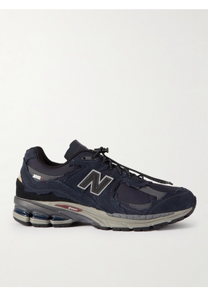 New Balance - 2002RD Protection Pack Leather-Trimmed Nubuck and Ripstop Sneakers - Men - Blue - UK 6
