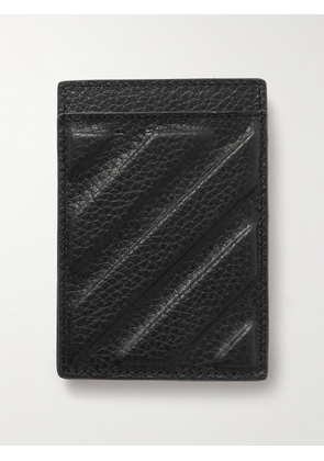 Off-White - Logo-Debossed Full-Grain Leather Cardholder - Men - Black