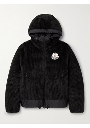 Moncler - Tejat Reversible Logo-Appliquéd Corduroy and Shell Hooded Down Jacket - Men - Black - 1