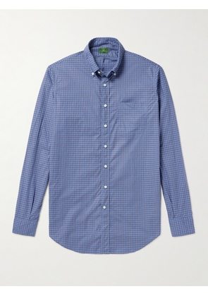 Sid Mashburn - Button-Down Collar Checked Cotton Shirt - Men - Blue - S