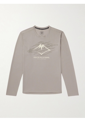 Asics - Fujitrail Printed Recycled-Mesh T-Shirt - Men - Gray - S