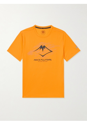 Asics - Fujitrail Printed Recycled-Mesh T-Shirt - Men - Orange - S