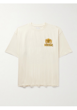 Rhude - Cresta Logo-Print Cotton-Jersey T-Shirt - Men - White - XS
