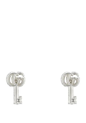 Gucci Silver Gg Marmont Key Earrings
