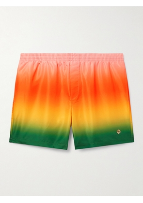 Casablanca - Straight-Leg Short-Length Degradé Swim Shorts - Men - Orange - S