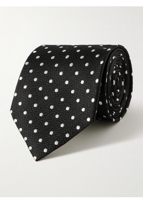 Favourbrook - Pickwick 7.5cm Polka-Dot Silk-Jacquard Tie - Men - Black