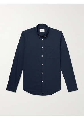 NN07 - Arne 5655 Button-Down Collar Organic Cotton and Modal-Blend Twill Shirt - Men - Blue - S