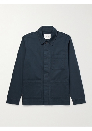 NN07 - Olav 1804 Organic Cotton and TENCEL™ Lyocell-Blend Overshirt - Men - Blue - S