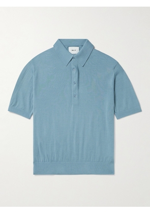 NN07 - Raymond 6584 Wool-Blend Polo Shirt - Men - Blue - S