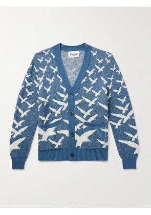 Corridor - Seagull Jacquard-Knit Cotton Cardigan - Men - Blue - S