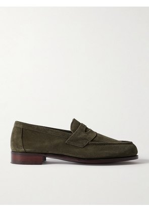 George Cleverley - Cannes Suede Penny Loafers - Men - Green - UK 7