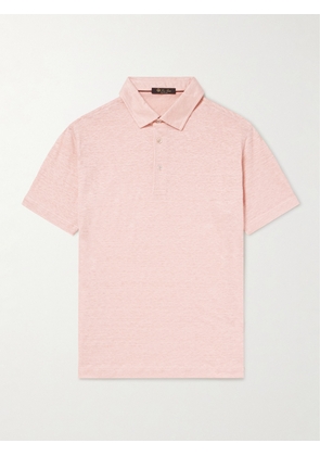 Loro Piana - Linen-Jersey Polo Shirt - Men - Pink - XS