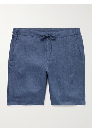 Loro Piana - Straight-Leg Linen Drawstring Bermuda Shorts - Men - Blue - XS