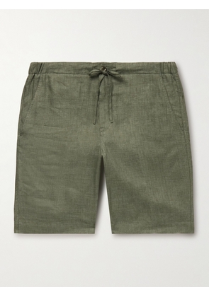 Loro Piana - Straight-Leg Linen Drawstring Bermuda Shorts - Men - Green - S