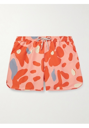 A Kind Of Guise - Gili Straight-Leg Short-Length Printed Shell Swim Shorts - Men - Orange - XS