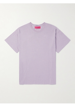 The Elder Statesman - Cotton and Linen-Blend Jersey T-Shirt - Men - Purple - S