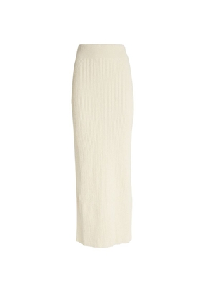 Toteme Cotton-Blend Ribbed Maxi Skirt