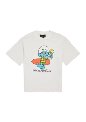 Emporio Armani Kids X The Smurfs Cotton T-Shirt (4-12 Years)