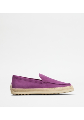 Tod's - Slipper Loafers in Suede, VIOLET, 35 - Shoes