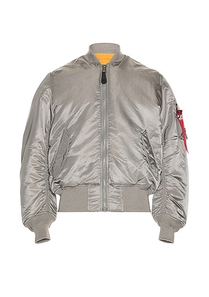 ALPHA INDUSTRIES MA-1 Bomber in Vintage Gray - Grey. Size M (also in ).