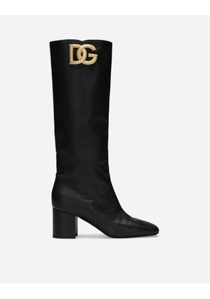 Dolce & Gabbana Nappa Leather Boots - Woman Boots And Booties Black Leather 35