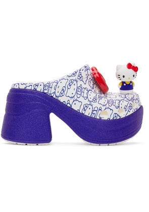 Crocs White & Blue Hello Kitty Siren Heels