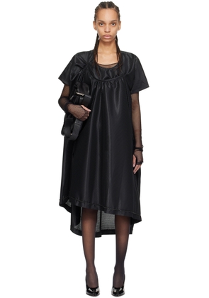 Junya Watanabe Black Ruched Midi Dress