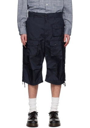 Engineered Garments Navy Drawstring Cargo Shorts